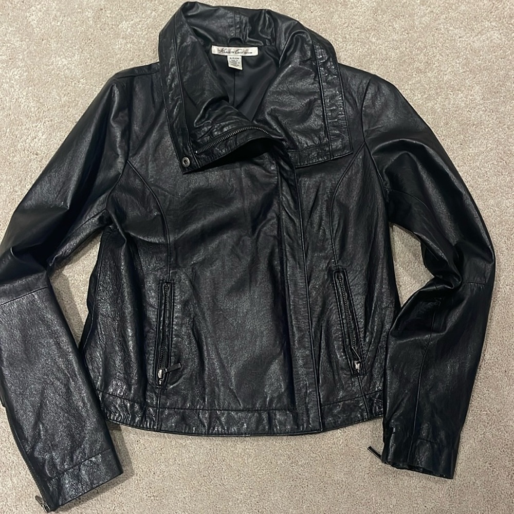 Kenneth Cole Black leather jacket
